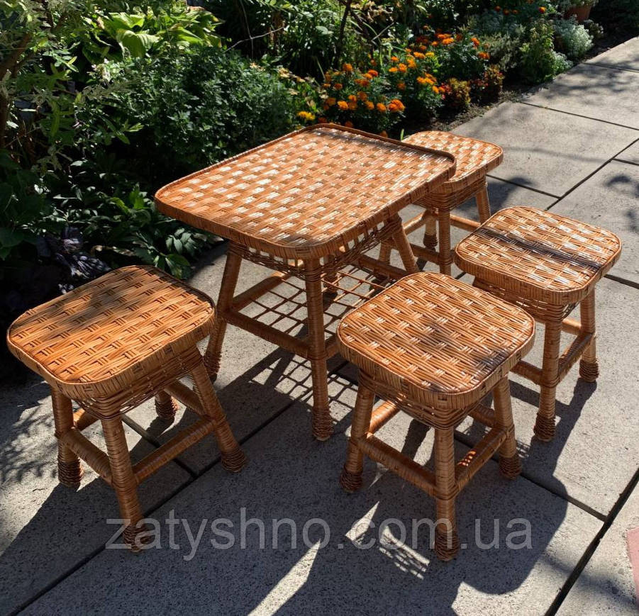 Набор мебели из лозы, стол и стулья Киев - изображение 2