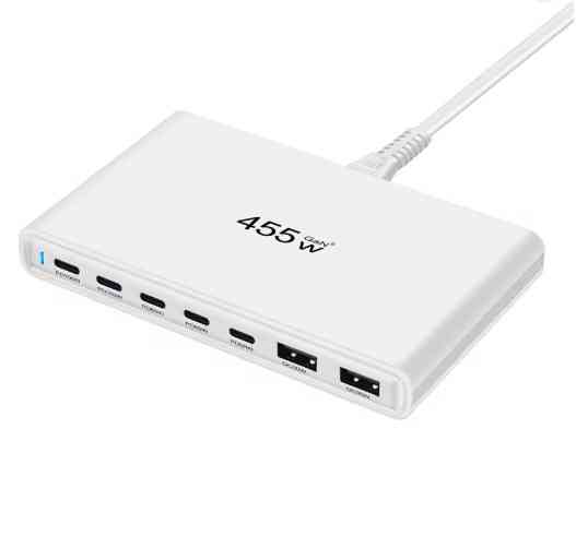 Мережевий зарядний пристрій GaN5 pro YMS-455W (2Type-C-100W+3Type-C-65W+2USB30W) Білий Вінниця