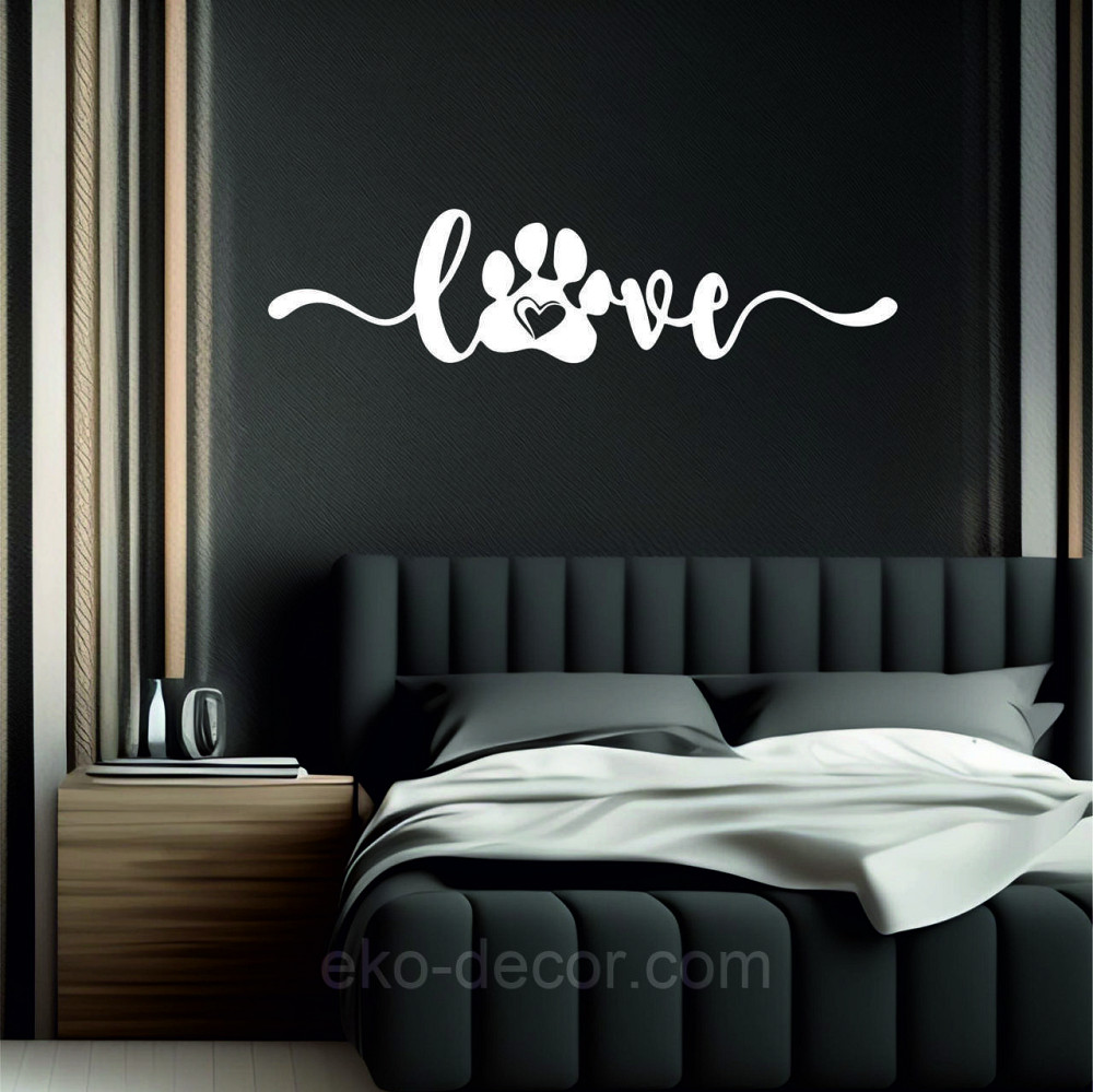 Декоративне настінне 3D Панно «LOVE» Декор на стіну з об'ємом 70*17 см, Білий Київ - фото 6