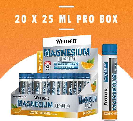 Магній Weider Magnesium Liquid 20х25 ml (Orange) Луцьк
