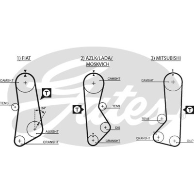 Ремінь ГРМ Gates 5002 Вінниця - фото 1