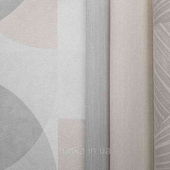 Шпалери метрові вінілові на флізелін дизайнерські Erismann Elle геометрія ромби кола сірий бежевий білий Київ