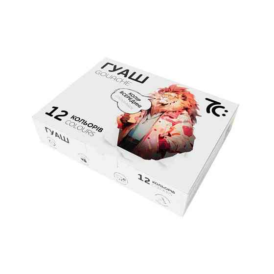 Дитячі гуашеві фарби 7C21204, 12 кольорів по 16 мл Вінниця