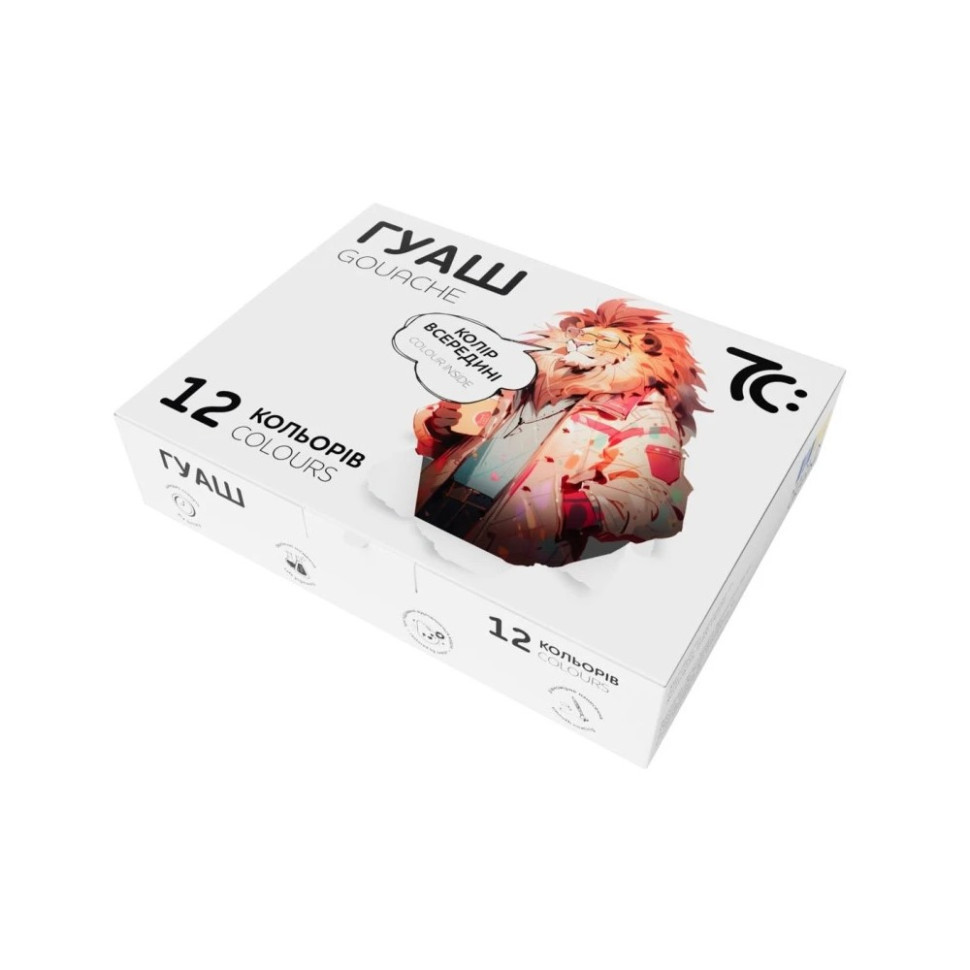 Детские гуашевые краски 7C21204, 12 цветов по 16 мл Винница - изображение 1
