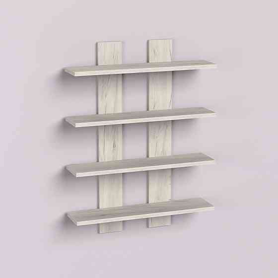 Полиця навісна П-4, Дуб Крафт Білий, 600/120/800 Львів