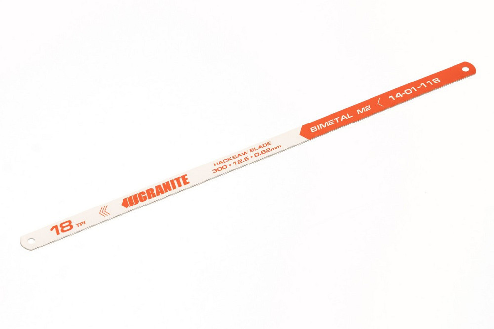 Полотно для металу GRANITE Bimetal одностороннє М2 300х12.5х0.62 мм/18х1" 6 шт 14-01-118 Рівне - фото 1