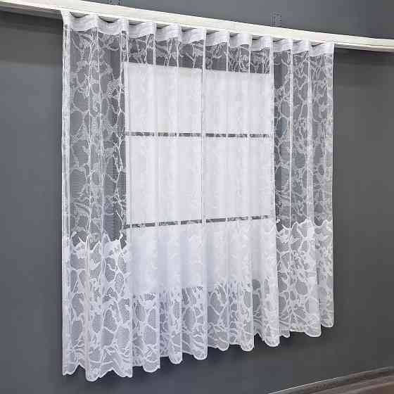 Тюль жаккард VR-Textil № 1523т Арка на кухню цвет белый 400х160 см (53-0014) Киев
