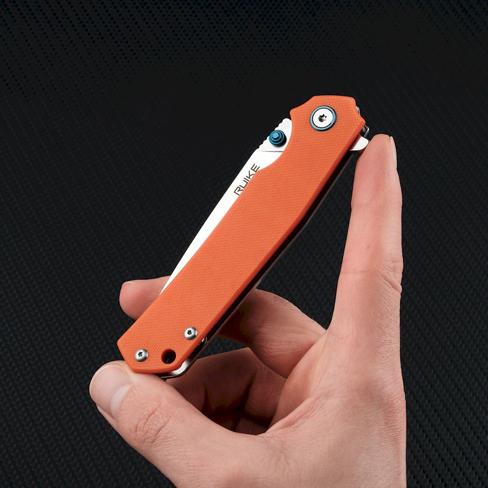 Ніж складаний туристичний Ruike P801-J, (8.6 см) 14C28N /  G10 помаранчевий Київ - фото 18