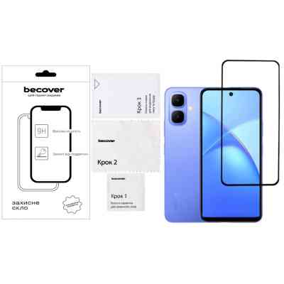 Стекло защитное BeCover Infinix Smart 10 (X6725) Black (714757) Винница