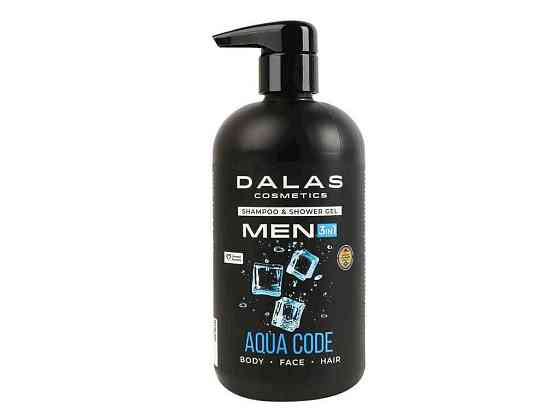Гель-шампунь для душу 550мл MEN AQUA CODE 3в1 ТМ DALAS Київ
