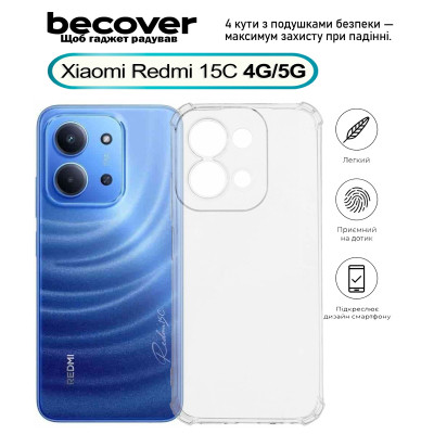 Чехол для мобильного телефона BeCover Anti-Shock Xiaomi Redmi 15C 4G/5G Clear (713812) Винница - изображение 1