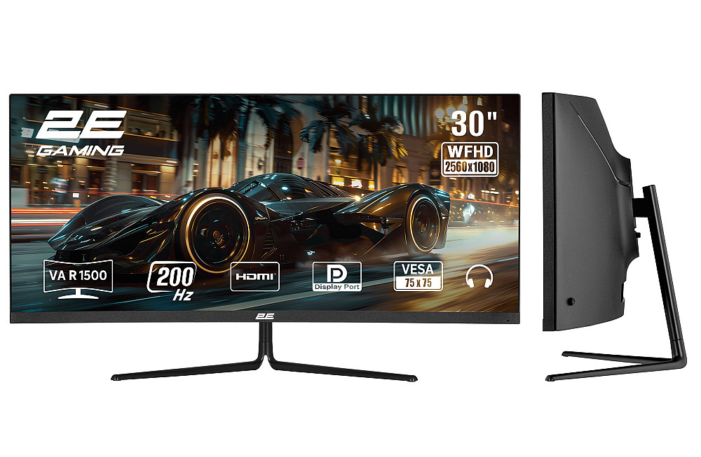 Монітор 2E GAMING 30" G3024B 2xHDMI, DP, Audio, VA, 2560x1080, 21:9, 200Hz, 1ms, CURVED, FreeSync Київ - фото 2