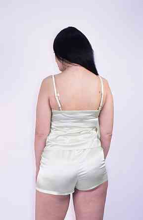 Пижама женская атласная Молочный XS Харьков