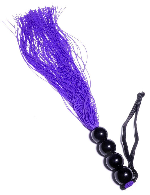 Силиконовый флогер ( длина 37 см ) Fetish Boss Series - Silicone Whip Purple 14