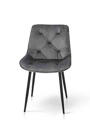 Стілець Прадо чорний/ велюр сірий Київ