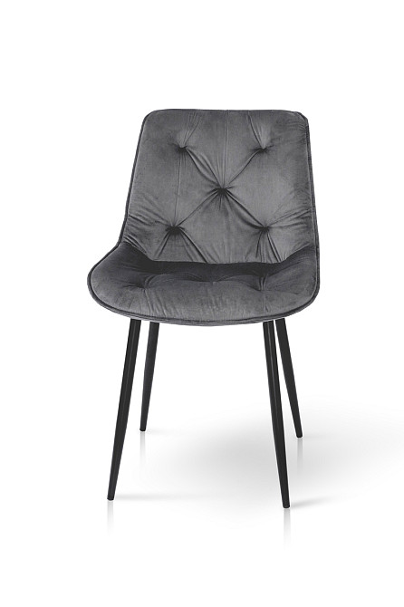 Стілець Прадо чорний/ велюр сірий Київ - фото 4