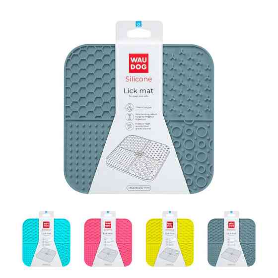 Килимок для злизування WAUDOG Silicone, 190х190х10 мм, сірий Київ
