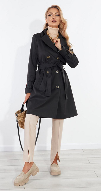 Стильний чорнийтренч (48) Київ - фото 1