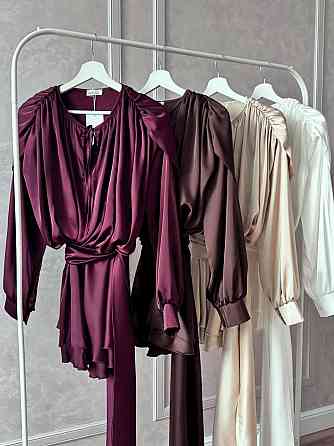 Женское легкое платье с объемной драпировкой шелк армани Бургунди Одесса