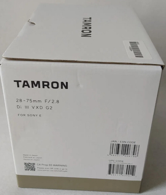 Об'єктив: Tamron 28-75mm.f2.8 Di III VXD G2 (Sony E) Харків - фото 2