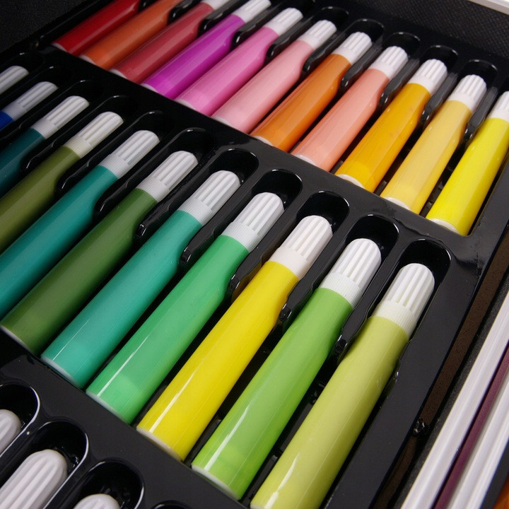 Детский Набор для рисования 145 элементов в деревянном чемодане Maaleo (22768) Нововолынск - изображение 4