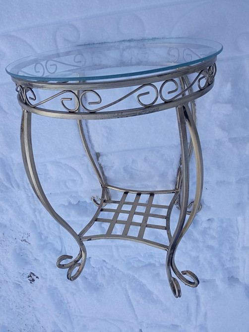 Столик журнальний кований круглий М-095 Київ - фото 5