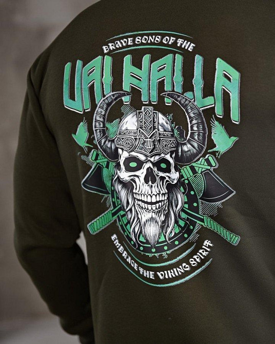 Милитари худи на флисе GENESIS Valhalla oliva ПП8141 Одесса - изображение 5