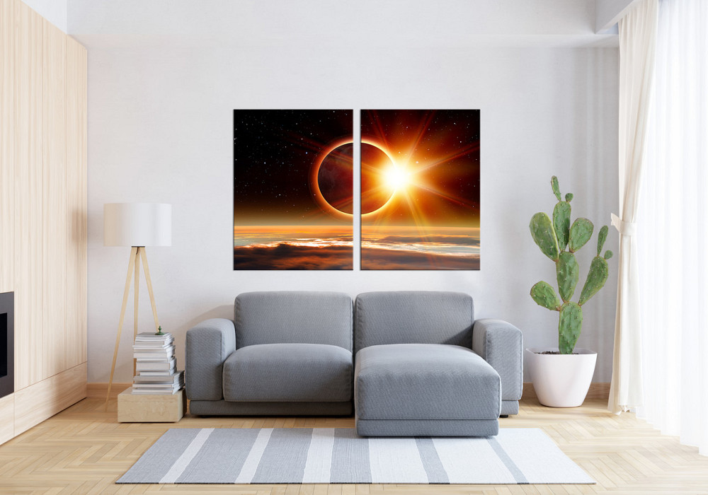Модульная картина в гостиную / спальню Сонячне затемнення   TLV-2_148 90x132  см Киев - изображение 2