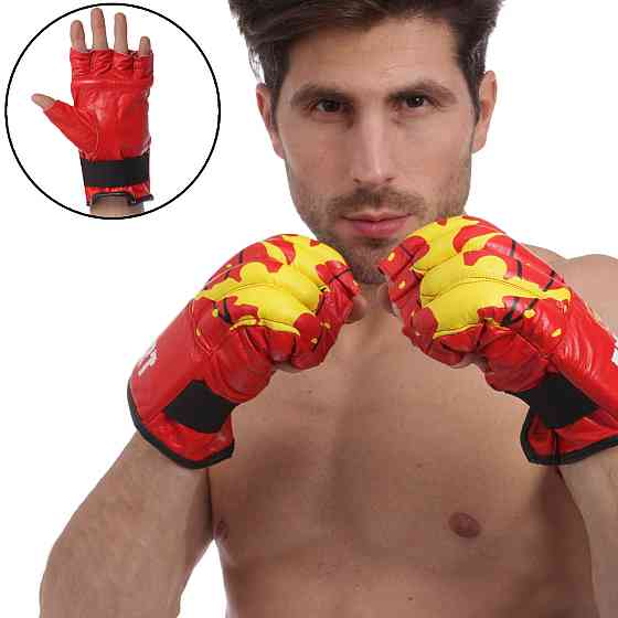 Снарядні рукавички шкіряні ZELART ZB-4224 розмір M-XL кольори в асортименті Рукавички для боксу та єдиноборств Київ