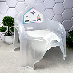 Горшок детский со спинкой с крышкой (прозрачный) Харьков - изображение 2