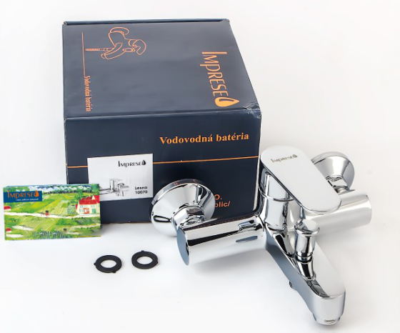 Змішувач для ванни Imprese LESNA, хром, 35 мм Київ