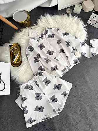 Женская стильная домашняя принтованная пижама качественный кулир Белый 2, 44/46 Одесса