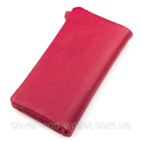Бордовий жіночий гаманець клатч з натуральної шкіри Boston Київ
