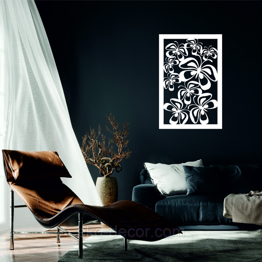 Декоративне настінне 3D Панно «Метелики» Декор на стіну з об'ємом Київ - фото 1