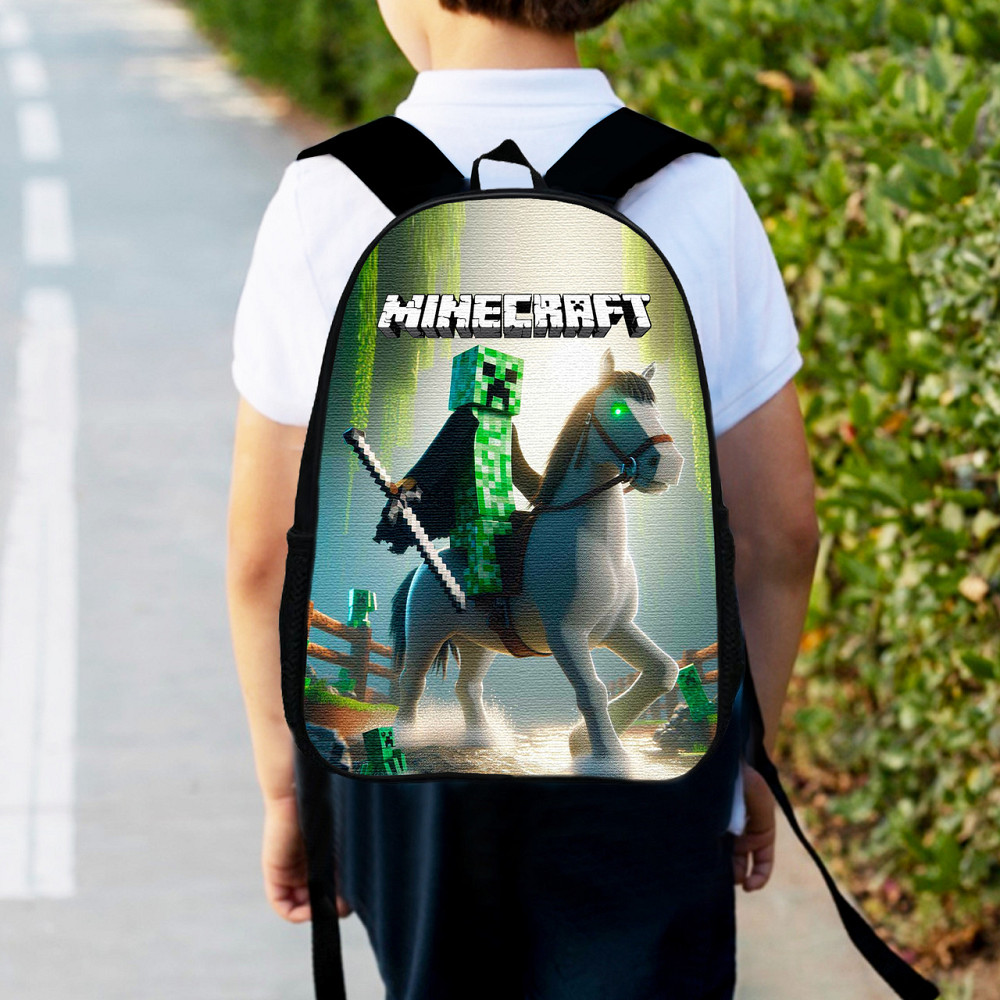 Рюкзак дитячий майнкрафт крипер на коні "Minecraft" 34х27см, міський ранець для хлопчика (00530) Київ - фото 1
