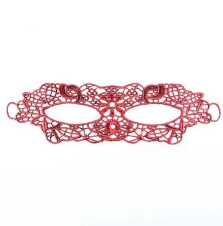 Маскарадна маска на карнавал унісекс на зав`язках 22 на 6 см червоний Київ