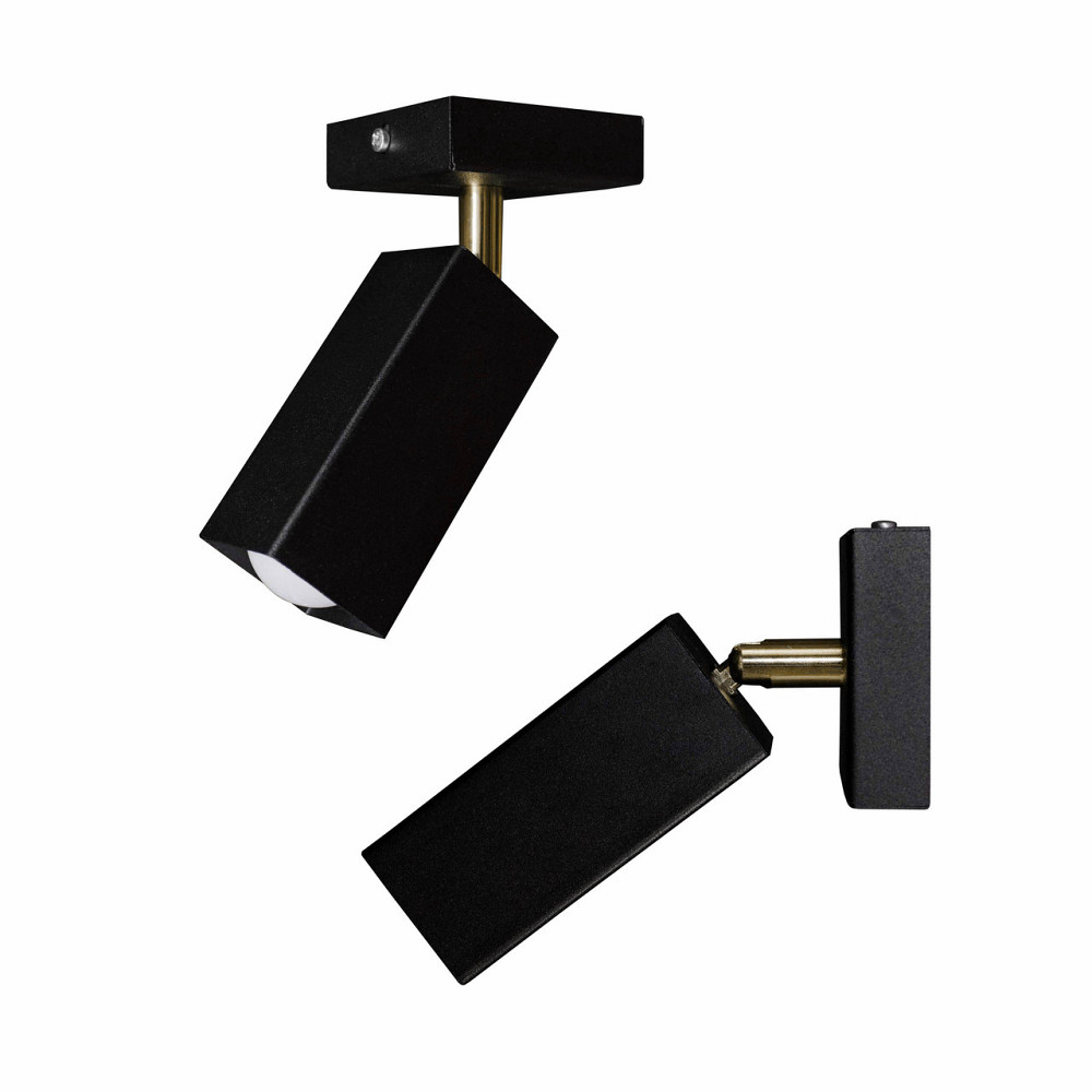 Стельовий поворотний світильник накладний Е27 чорний Crocus SQ 1105-1 Київ - фото 1