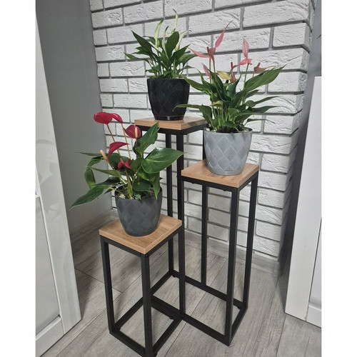 Подставка для цветов металлическая 3 уровня 67 см в стиле лофт Ruhhy (25626) Нововолынск - изображение 7