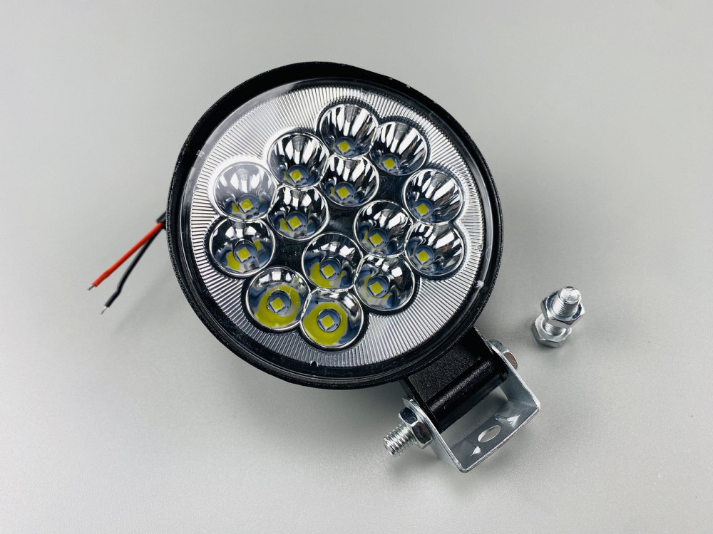 Кругла автомобільна LED фара 42W mini 14 led діодів 6500K світлодіодна Мукачево - фото 8