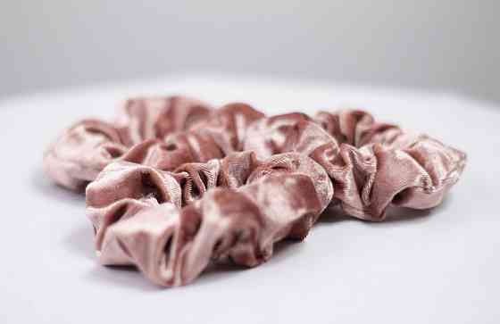 Набор резинок для волос велюровый Пудровый Харьков