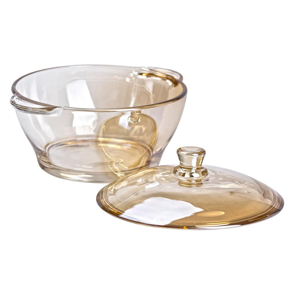 Супниця із кришкою скляна Ø 15.5 см бульйонниця 1 л для гарячих страв HP-YH-5 Коломия - фото 4