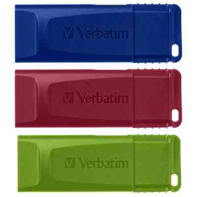 USB флеш накопичувач Verbatim 3x16GB Slider Red/Blue/Green USB 2.0 (49326) Вінниця