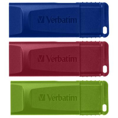 USB флеш накопичувач Verbatim 3x16GB Slider Red/Blue/Green USB 2.0 (49326) Вінниця - фото 3