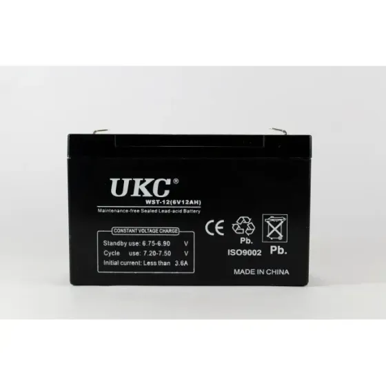 Свинцево-кислотний Акумулятор BATTERY 6V 12A UKC Одеса