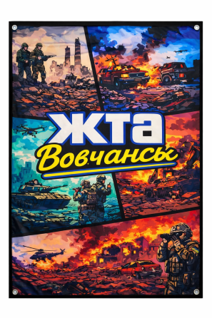 Банер ЖTA Вовчанськ 900х600 мм Київ