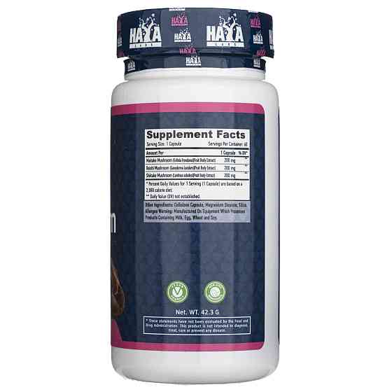 Потрійний грибний комплекс Haya Labs Triple Mushroom Complex 60 caps Луцьк