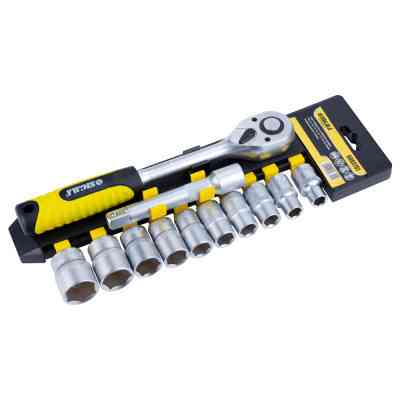 Набор головок Sigma 1/2" с набором насадок и удлинителем 12шт CrV mid (6003701) Винница