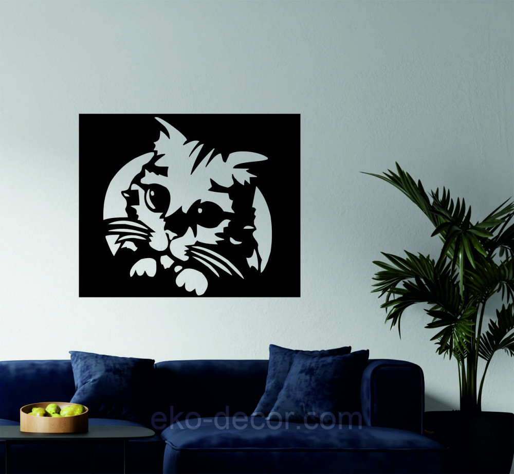 Декоративное настенное Панно «Кот», Декор на стену Киев - изображение 10