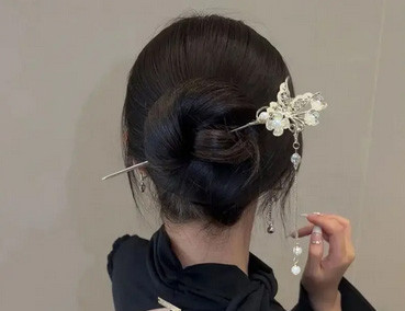 Заколка для волосся шпилька Метелик та квіти Київ - фото 2