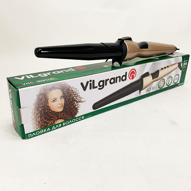 Плойка-щипцы для прикорневого объема ViLgrand VHC-3041LC 40 Вт, Конусные плойки для завивки волос KR-79 Львов - изображение 5